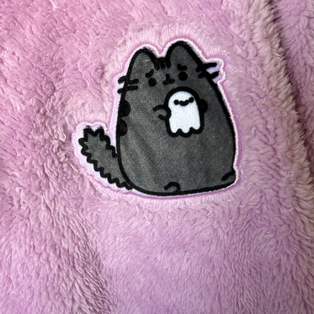 NWT Lush Fuzzy Hoodie - Gray and Purple - Picture 3 of 6